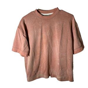 Amongst Others T-Shirt Men's Small Pink Mineral Wash Heavyweight Short Sleeve
